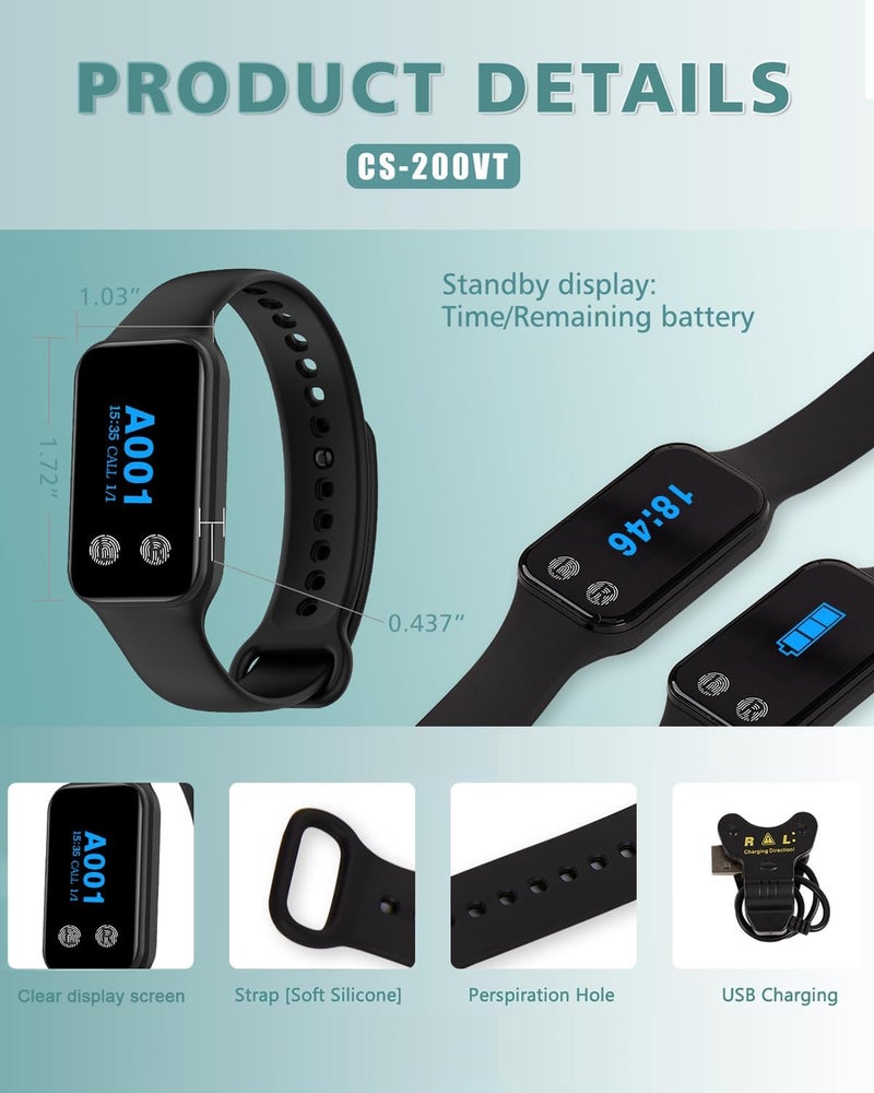 WNKRUN Wireless Restaurant Pager System Calling System with 1 Waterproof Watch Pager and 10 Call Buttons with Cancel Key - Image 3